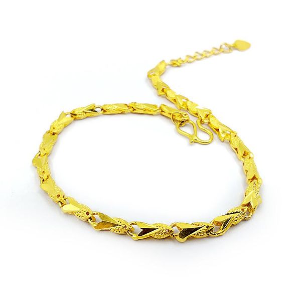 link, chain fashion light yellow gold color bracelet women jewelry for wedding engagement charm anniversary gifts, Black
link, chain fashion light yellow gold color bracelet women jewelry for wedding engagement charm anniversary gifts, Black