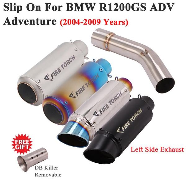 motorcycle left side fire torch exhaust escape modify slip on for r1200gs adventure 2004 - 2009 link pipe muffler db killer system
motorcycle left side fire torch exhaust escape modify slip on for r1200gs adventure 2004 - 2009 link pipe muffler db killer system