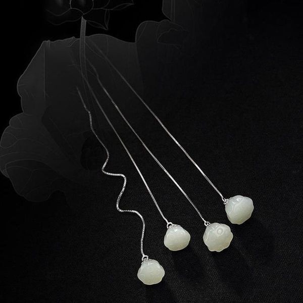 dangle & chandelier designer original antique silver inlaid hetian jade lotus flower high-end exquisite and elegant ladies jewelry
dangle & chandelier designer original antique silver inlaid hetian jade lotus flower high-end exquisite and elegant ladies jewelry