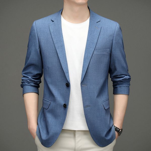 men blazers luxury blue casual slim suit jacket business social office dress coat street wear men clothing 2022, White;black
men blazers luxury blue casual slim suit jacket business social office dress coat street wear men clothing 2022, White;black