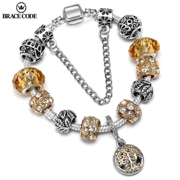 silver-plated bracelet with tibetan silver beads. diy family tree pendant. suitable for european elegant women gift charm bracelets, Golden;silver
silver-plated bracelet with tibetan silver beads. diy family tree pendant. suitable for european elegant women gift charm bracelets, Golden;silver