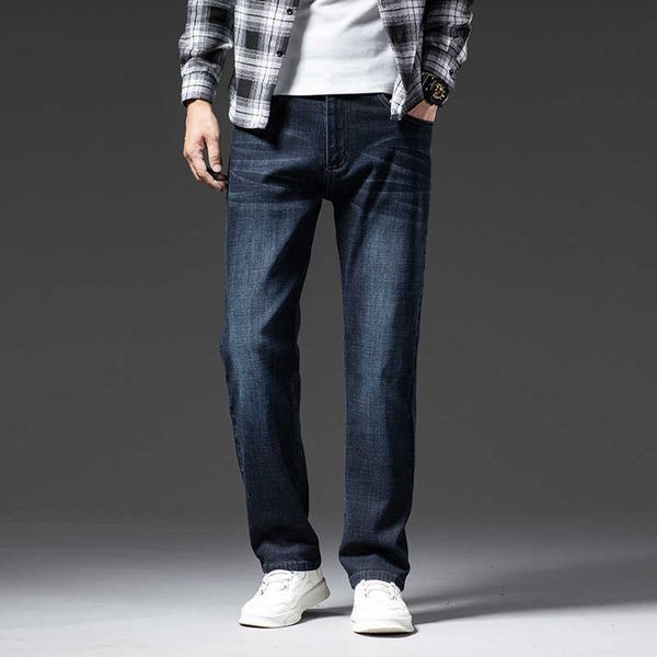 jeans busins 2021 elastic loose straight tube high-end men's large pants autumn and winter, Blue
jeans busins 2021 elastic loose straight tube high-end men's large pants autumn and winter, Blue