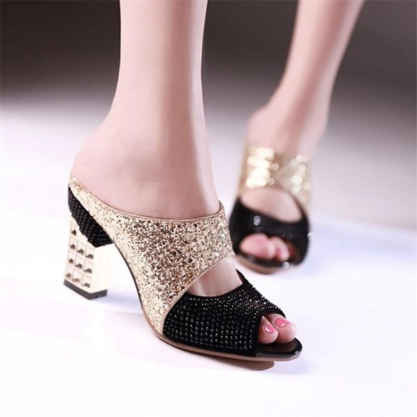 slippers pxelena plus size rhinestones bling sandals shoes woman open toe slides chunky heels slipper dress party, Black
slippers pxelena plus size rhinestones bling sandals shoes woman open toe slides chunky heels slipper dress party, Black