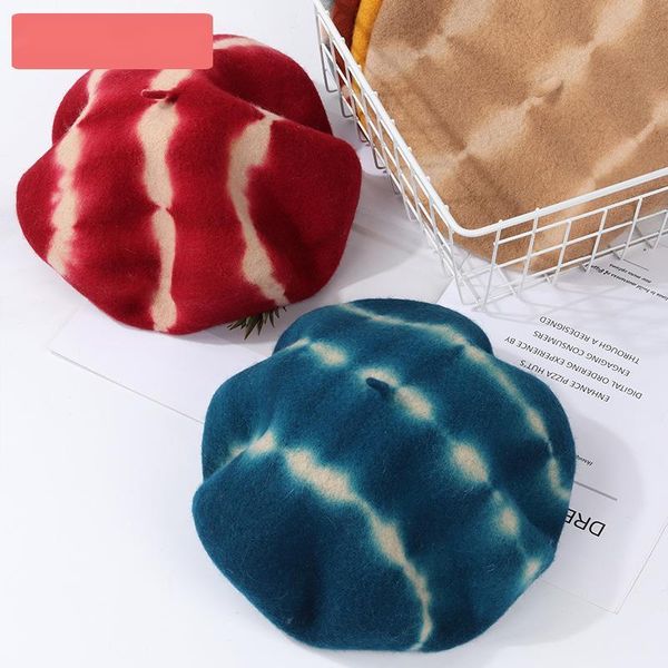 berets 2021 winter women wool beret autumn fashion artist tie dye warm hats, Blue;gray
berets 2021 winter women wool beret autumn fashion artist tie dye warm hats, Blue;gray