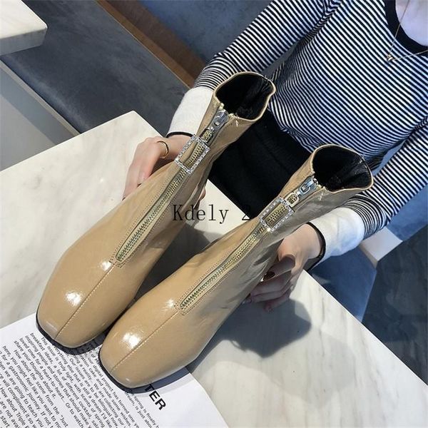 boots patent leather women high heels dress ankle shoes winter round toe platform snow woman booties, Black
boots patent leather women high heels dress ankle shoes winter round toe platform snow woman booties, Black