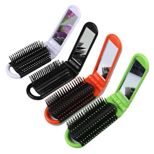 hair brushes est 1pcs pocket size purse travel comb professional combs with mirror cute anti-static rainbow, Silver
hair brushes est 1pcs pocket size purse travel comb professional combs with mirror cute anti-static rainbow, Silver