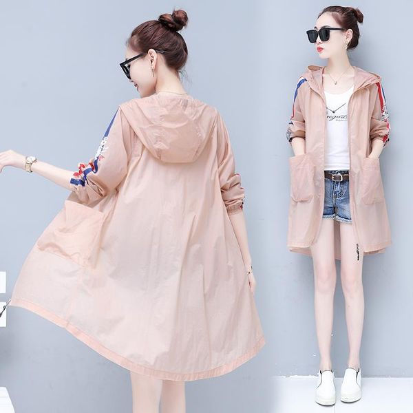 women's trench coats sun protection clothing mid-length style allmatch antiultraviolet outdoor beach large size thin coat loose version, Tan;black
women's trench coats sun protection clothing mid-length style allmatch antiultraviolet outdoor beach large size thin coat loose version, Tan;black