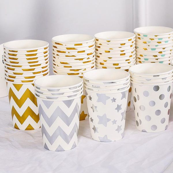 disposable dinnerware 10pcs golden cup party paper tableware birthday dinner plate polka dot striped for wedding decoration collection
disposable dinnerware 10pcs golden cup party paper tableware birthday dinner plate polka dot striped for wedding decoration collection