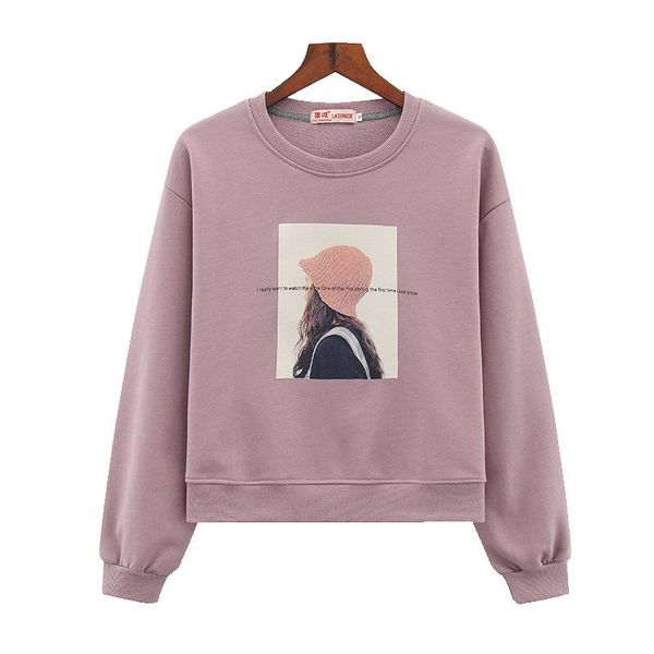 women's hoodies & sweatshirts 2021 o-neck sweatshirt women girl picture print long sleeve pullover casual streetwear preppy style stude, Black
women's hoodies & sweatshirts 2021 o-neck sweatshirt women girl picture print long sleeve pullover casual streetwear preppy style stude, Black