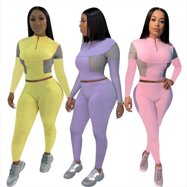 patchwork long sleeve fitness womenpant zipper sporty tracksuit leggings sports set workout active matching outfits, White
patchwork long sleeve fitness womenpant zipper sporty tracksuit leggings sports set workout active matching outfits, White