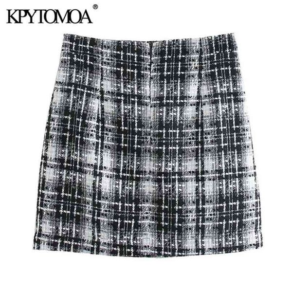 women chic fashion office wear tweed mini skirt high waist back zipper female skirts mujer 210420, Black
women chic fashion office wear tweed mini skirt high waist back zipper female skirts mujer 210420, Black