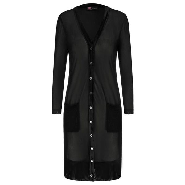 casual long coats women knee length mesh cover-up sleeve v-neck button placket beachwear fashion thin summer ladies women's jackets, Black;brown
casual long coats women knee length mesh cover-up sleeve v-neck button placket beachwear fashion thin summer ladies women's jackets, Black;brown