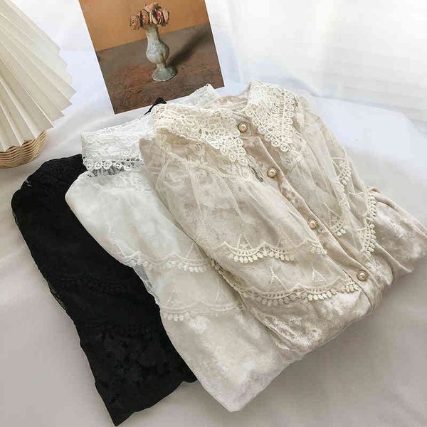 women's blouses & shirts autumn women crochet veet blouse velour warm hollow out lace long sleeve ladies elegant blusas femin, White
women's blouses & shirts autumn women crochet veet blouse velour warm hollow out lace long sleeve ladies elegant blusas femin, White