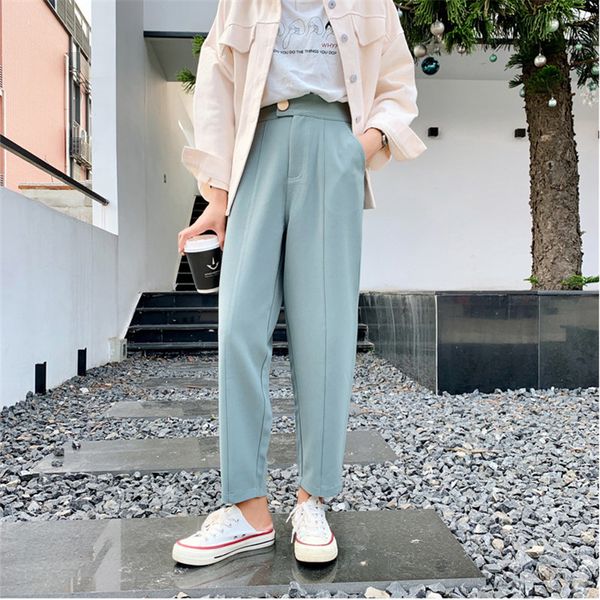 selling streetwear suit full-length straight large size casual chic loose solid carrot pants 2 colors 210421, Black;white
selling streetwear suit full-length straight large size casual chic loose solid carrot pants 2 colors 210421, Black;white