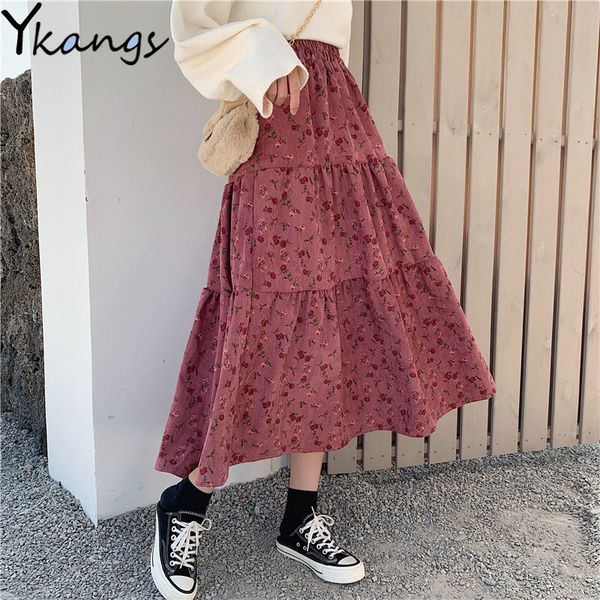 harajuku chic autumn winter warm flower print skirts women vintage corduroy pleated skirt students kawaii long skirt streetwear 210412, Black
harajuku chic autumn winter warm flower print skirts women vintage corduroy pleated skirt students kawaii long skirt streetwear 210412, Black