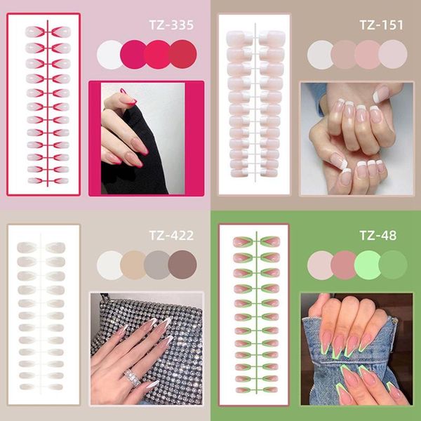 false nails 24pcs/bag ballerina artificial full cover nail tips french coffin with press glue wearable fake, Red;gold
false nails 24pcs/bag ballerina artificial full cover nail tips french coffin with press glue wearable fake, Red;gold