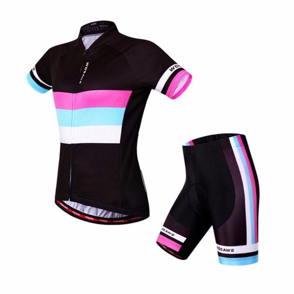 women cycling clothes set shirts shorts breathable jersey outdoor sports bicycle suit racing sets, Black;blue
women cycling clothes set shirts shorts breathable jersey outdoor sports bicycle suit racing sets, Black;blue