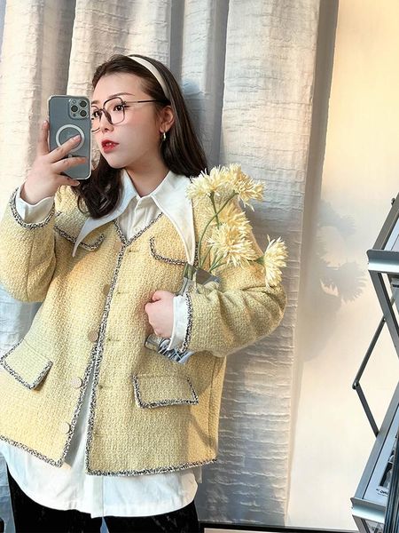 women's jackets large size women coat shows temperament relaxed leisure wool autumn, Black;brown
women's jackets large size women coat shows temperament relaxed leisure wool autumn, Black;brown