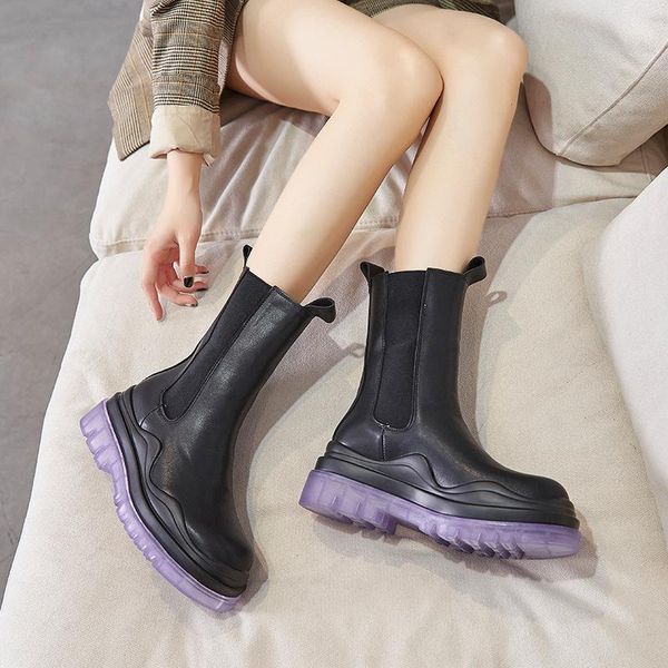boots autumn fashion women's leather 2021 casual chimney thick bottom british, Black
boots autumn fashion women's leather 2021 casual chimney thick bottom british, Black
