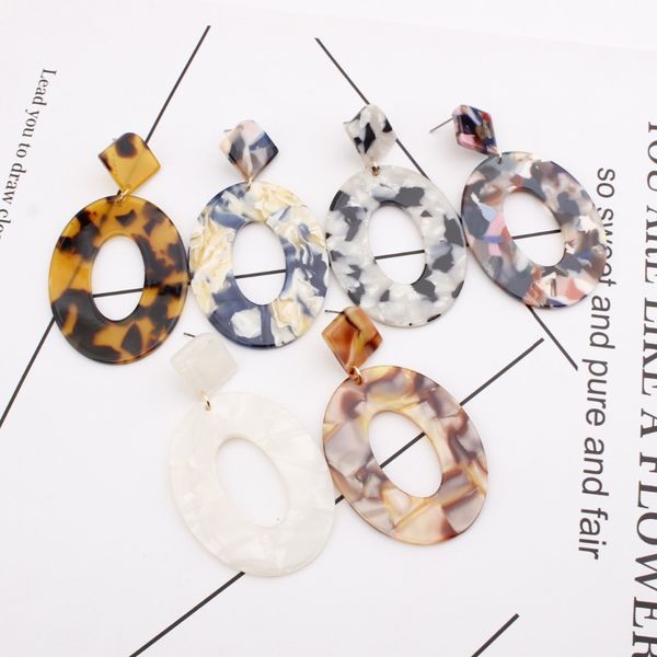 fashion jewelry acrylic resin oval dangle earrings for women geometry big circle tortoiseshell earring acetate, Silver
fashion jewelry acrylic resin oval dangle earrings for women geometry big circle tortoiseshell earring acetate, Silver