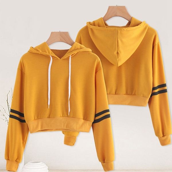 women's fashion sweatshirt women varsity-striped drawstring crop hoodie sweatshirt jumper crop pullover drop 210419, Black
women's fashion sweatshirt women varsity-striped drawstring crop hoodie sweatshirt jumper crop pullover drop 210419, Black