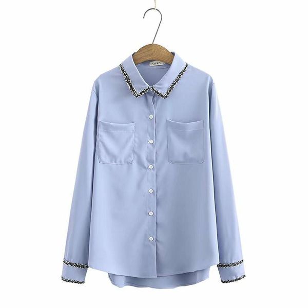 plus size t-shirt chiffon turn-down collar women loose white shirts 2021 spring autumn casual ladies pockets blouse female, Black
plus size t-shirt chiffon turn-down collar women loose white shirts 2021 spring autumn casual ladies pockets blouse female, Black