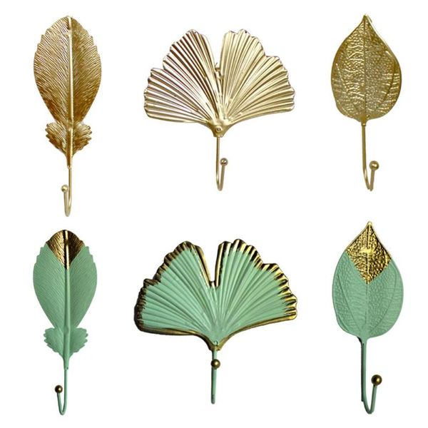 nordic wall hooks for hanging clothes no-punch hanger coat key hook iron art decorations golden leaves home storage & rails
nordic wall hooks for hanging clothes no-punch hanger coat key hook iron art decorations golden leaves home storage & rails