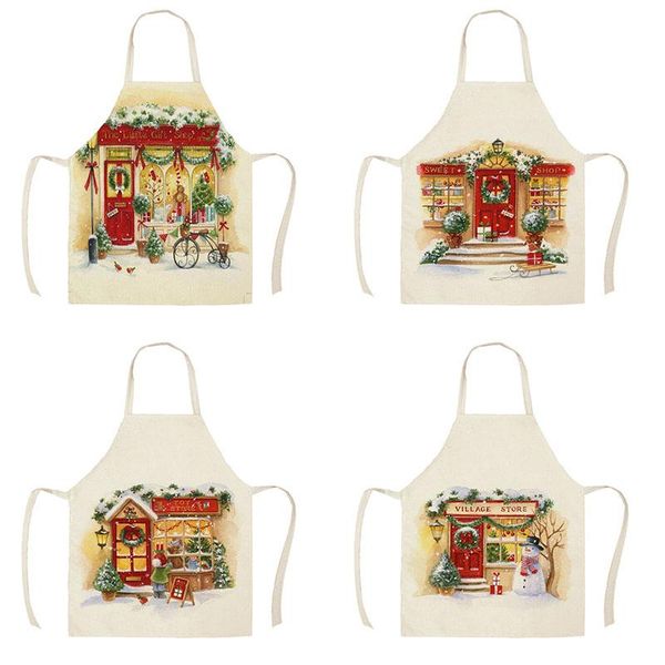 aprons women men christmas sweet shop toy store cotton linen for kitchen 53*65cm home cooking baking cleaning accessories
aprons women men christmas sweet shop toy store cotton linen for kitchen 53*65cm home cooking baking cleaning accessories