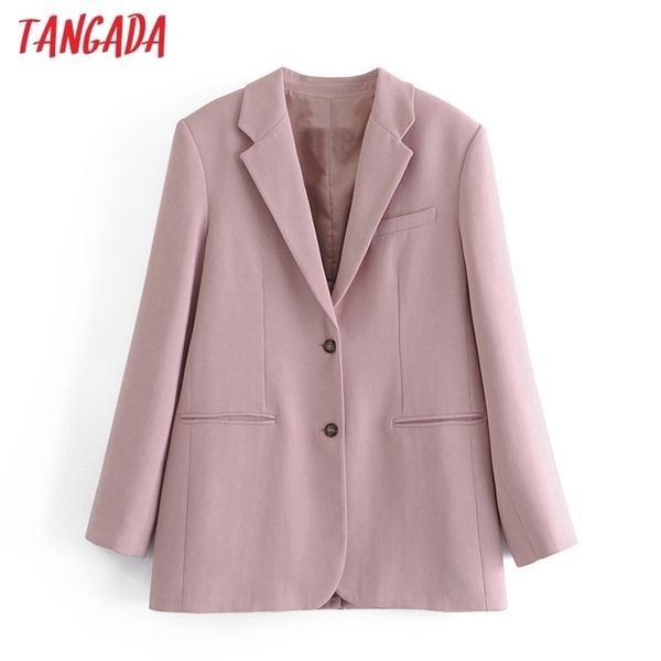 tangada women pink blazer coat vintage notched collar pocket fashion female casual chic 3h212 210930, White;black
tangada women pink blazer coat vintage notched collar pocket fashion female casual chic 3h212 210930, White;black
