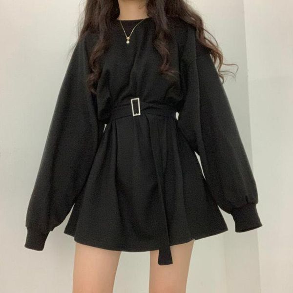 casual dresses sannian autumn women dress leisure all-match long-sleeved round-neck loose sweater mid-length waist belted clothes yaj0, Black;gray
casual dresses sannian autumn women dress leisure all-match long-sleeved round-neck loose sweater mid-length waist belted clothes yaj0, Black;gray