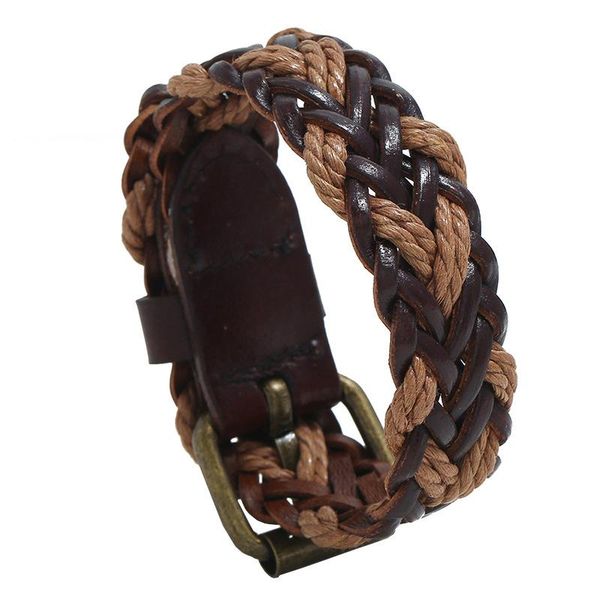 charm bracelets 2021 retro hand-woven leather bracelet men and women fashion hand rope simple personality trend men's jewelry gifts, Golden;silver
charm bracelets 2021 retro hand-woven leather bracelet men and women fashion hand rope simple personality trend men's jewelry gifts, Golden;silver