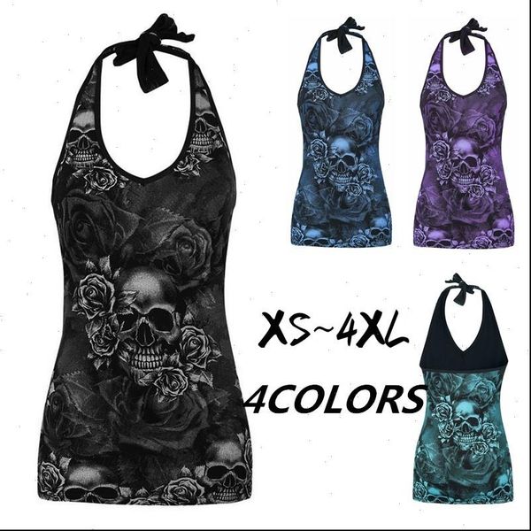 women camis womens sleeveless skull printed summer vintage vest dress loose casual apr 3 drop, White
women camis womens sleeveless skull printed summer vintage vest dress loose casual apr 3 drop, White