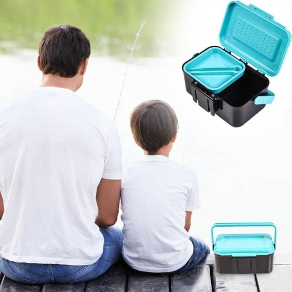 waterproof fishing tackle box with breathable holes bait lure hook storage accessories
waterproof fishing tackle box with breathable holes bait lure hook storage accessories