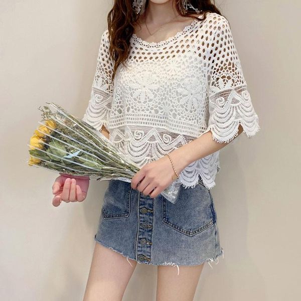 women's blouses & shirts lace hollow out crochet shirt blouse female white cotton floral embroidery sunscreen and
women's blouses & shirts lace hollow out crochet shirt blouse female white cotton floral embroidery sunscreen and