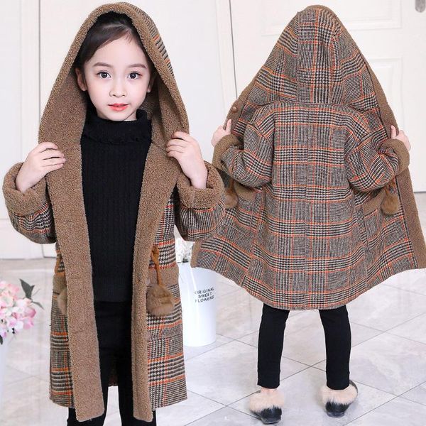 jackets children mid-length jacket kids plus velvet thick warm cotton coat 2021 girl plaid all-in-one hooded woolen outerwear, Blue;gray
jackets children mid-length jacket kids plus velvet thick warm cotton coat 2021 girl plaid all-in-one hooded woolen outerwear, Blue;gray