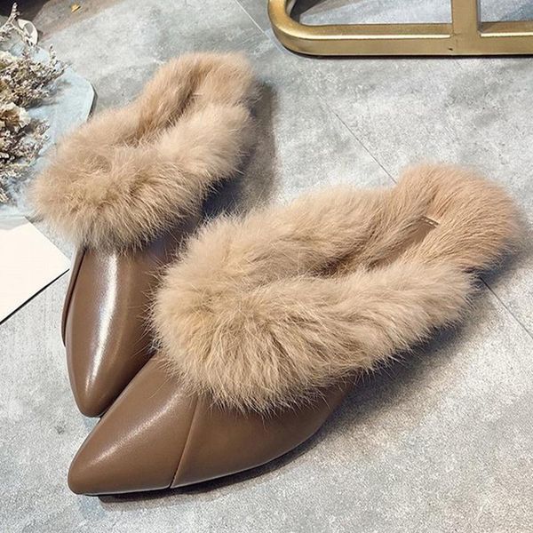slippers women furry fashion pointed toe mules for woman ladies warm fur casual flats women's shoes female footwear, Black
slippers women furry fashion pointed toe mules for woman ladies warm fur casual flats women's shoes female footwear, Black