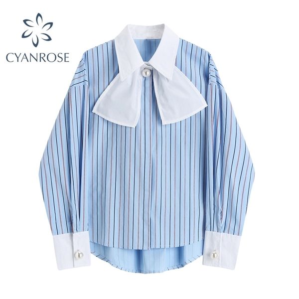 autumn fashion striped blouse women elegant vintage korean girl casual loose office button lapel female long sleeve shirt 210515, White
autumn fashion striped blouse women elegant vintage korean girl casual loose office button lapel female long sleeve shirt 210515, White