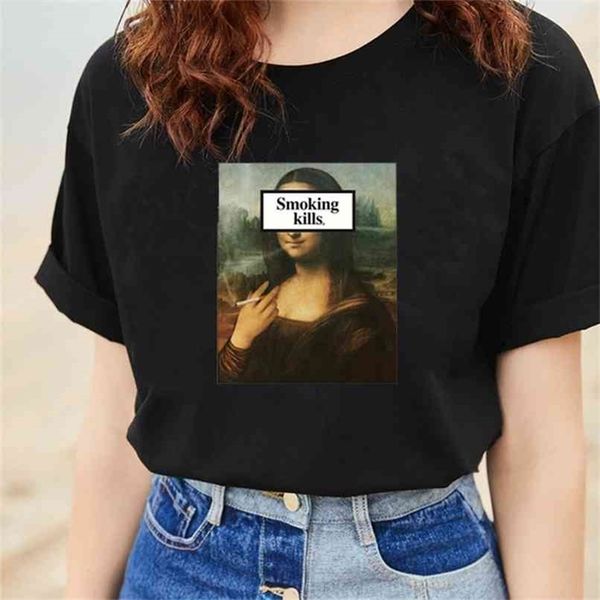 women fashion smoking kills t shirt short sleeve funny cotton graphic tee 210512, White
women fashion smoking kills t shirt short sleeve funny cotton graphic tee 210512, White