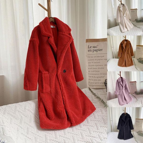 women's wool & blends women fur coat autumn and winter cardigan long-sleeved lapel double-faced fleece casual solid color 2021 faux coa, Black
women's wool & blends women fur coat autumn and winter cardigan long-sleeved lapel double-faced fleece casual solid color 2021 faux coa, Black