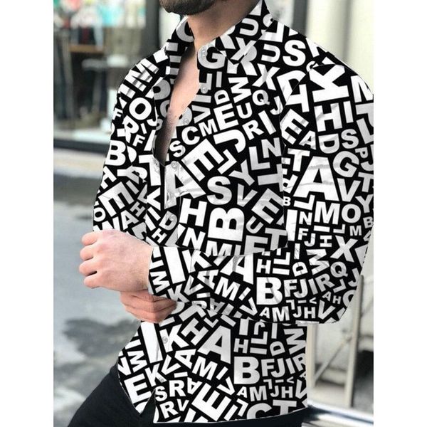 letter comfortable men's long sleeve shirt comfortable fitting fashion retro style travel office entertainment, White;black
letter comfortable men's long sleeve shirt comfortable fitting fashion retro style travel office entertainment, White;black