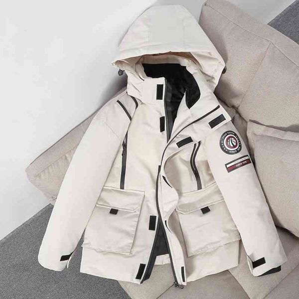 down jacket men's and women's couple large coat hooded trend thickened parker overalls, Black
down jacket men's and women's couple large coat hooded trend thickened parker overalls, Black