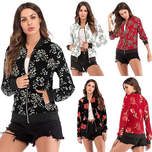 women's jackets fashion print baseball uniform stand collar long sleeve autumn women zipper loose streetwear casual outerwear coats, Black;brown
women's jackets fashion print baseball uniform stand collar long sleeve autumn women zipper loose streetwear casual outerwear coats, Black;brown