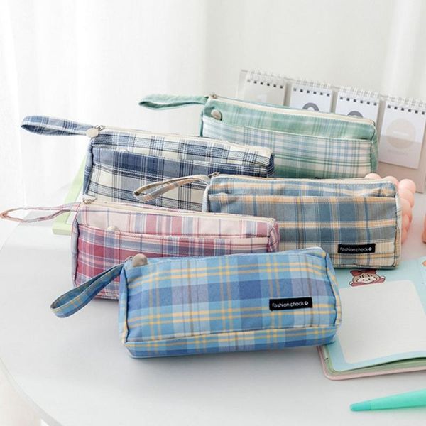 retro plaid simple pencil bag large capacity multi-function canvas girl cosmetic storage student stationery school supplies bags
retro plaid simple pencil bag large capacity multi-function canvas girl cosmetic storage student stationery school supplies bags