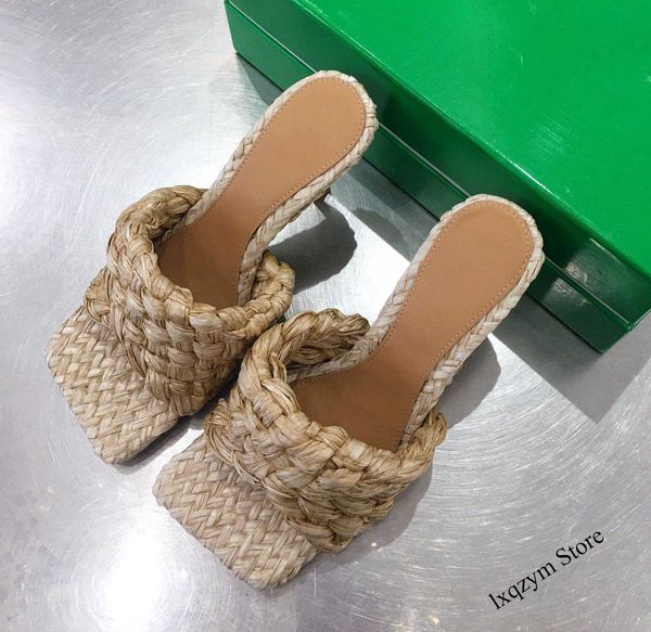 cross woven brand high heels mules slippers women braid designer slides summer party shoes ladies zapatos mujer 211012, Black
cross woven brand high heels mules slippers women braid designer slides summer party shoes ladies zapatos mujer 211012, Black