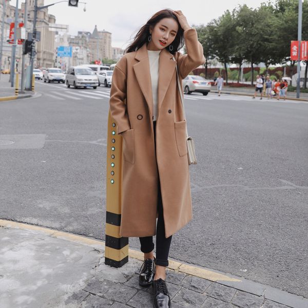 women's trench coats wool coat winter , , , korean fashion, baggy, long knee, solid color, women's q0hq, Tan;black
women's trench coats wool coat winter , , , korean fashion, baggy, long knee, solid color, women's q0hq, Tan;black