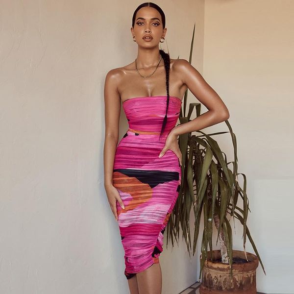 casual dresses 2021 summer bodycon midi dress vestidos strapless sleeveless backless printed pleated celebrity club party, Black;gray
casual dresses 2021 summer bodycon midi dress vestidos strapless sleeveless backless printed pleated celebrity club party, Black;gray