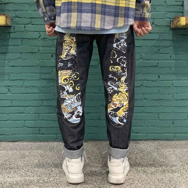 european and american designers summer thin star same jeans men's slim small straight patch hole beggar pants retro 251a, Blue
european and american designers summer thin star same jeans men's slim small straight patch hole beggar pants retro 251a, Blue