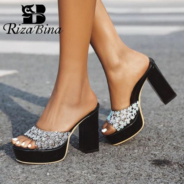 sandals rizabina solid color women fashion platform thick bottom square heel shoes slip on daily slippers size 34-43, Black
sandals rizabina solid color women fashion platform thick bottom square heel shoes slip on daily slippers size 34-43, Black