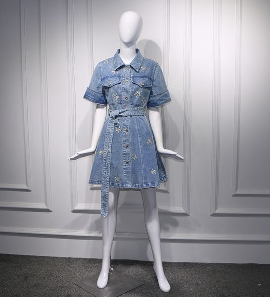 runway denim summer short sleeve women dresses single breasted embroidery stars pattern shirt dress casual sequine cowboy, Black;gray
runway denim summer short sleeve women dresses single breasted embroidery stars pattern shirt dress casual sequine cowboy, Black;gray