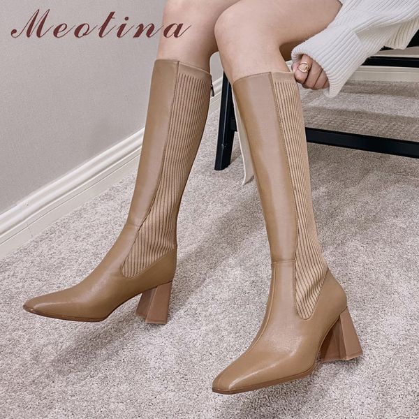 meotina women long boots shoes real leather thick heels knee high boots square toe high heel zipper ladies boots autumn winter 210520, Black
meotina women long boots shoes real leather thick heels knee high boots square toe high heel zipper ladies boots autumn winter 210520, Black